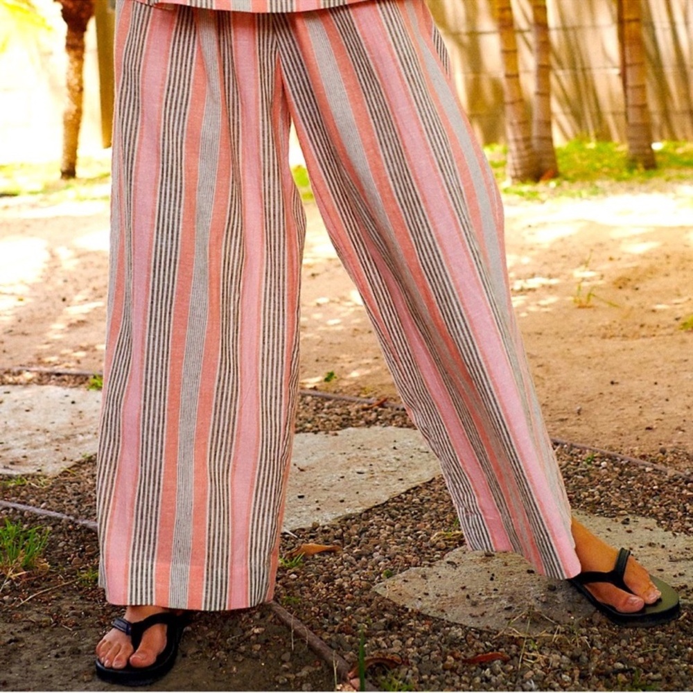 Free People Corfu Striped Wide-Leg Pants